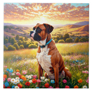Boxerhund Fliese
