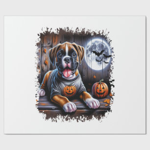 Boxerhund Halloween Geschenkpapier