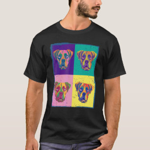 Boxerhund Haustier Tier Gemälde Grafik T-Shirt