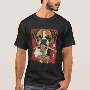 Boxerhund isst Ramen T-Shirt
