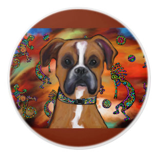 Boxerhund keramikknauf