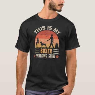 Boxerhund laufender Vater Vintage Sonnenuntergang T-Shirt