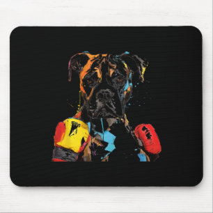Boxerhund mit Boxhandschuhen Männer Frauen Kinder  Mousepad