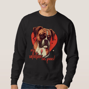 Boxerhund mit Herzen Hunde Liebe zum Valentinstag Sweatshirt