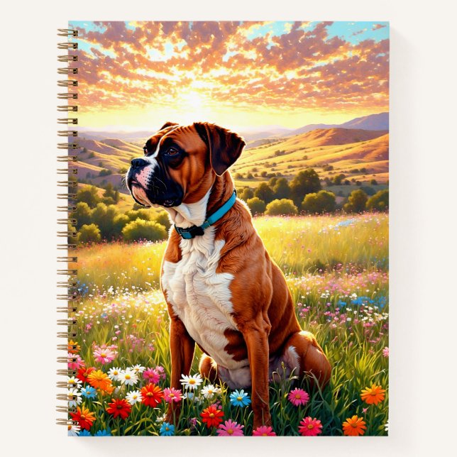Boxerhund Notizbuch (Vorderseite)