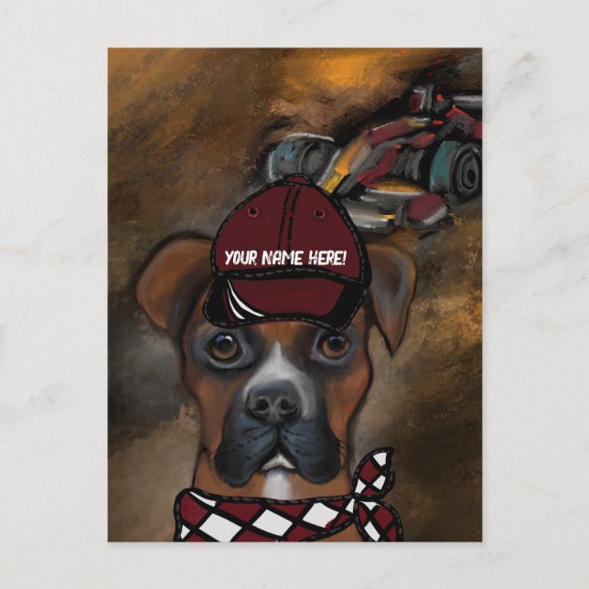 Boxerhund Postkarte (Vorderseite)
