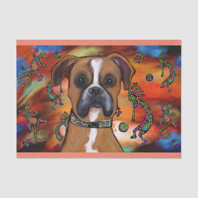 Boxerhund Seidenpapier (Vorderseite)