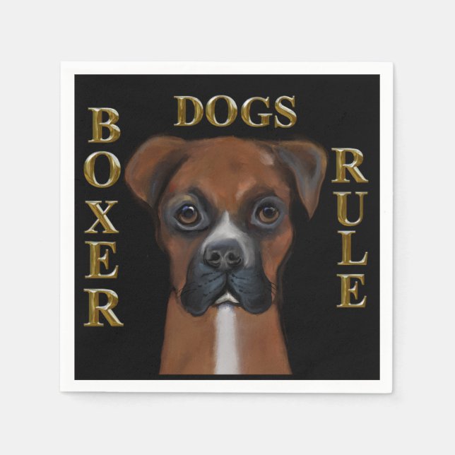 Boxerhund Serviette (Vorderseite)