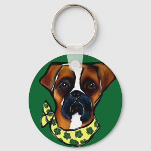 Boxerhund St. Patty Schlüsselanhänger