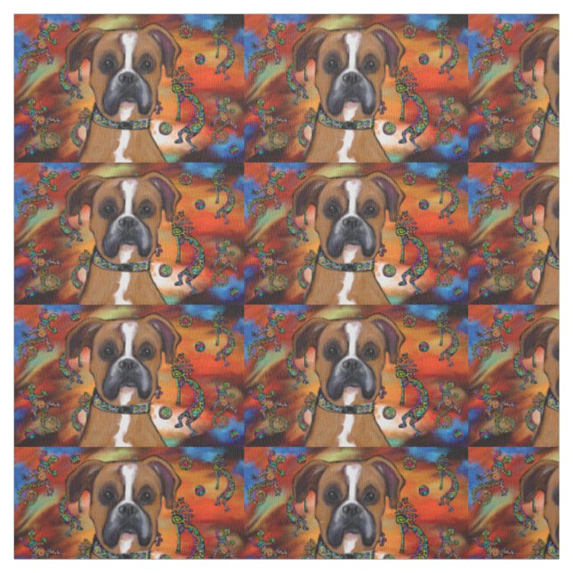 Boxerhund Stoff (Muster)