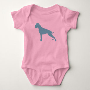 Boxerhund Türkis Baby Strampler