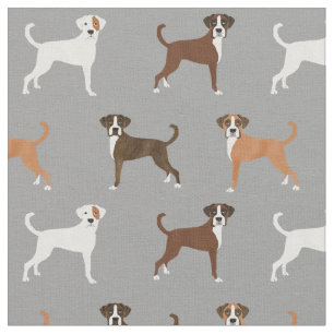 Boxerhunde mit grauen Schwänzen Stoff