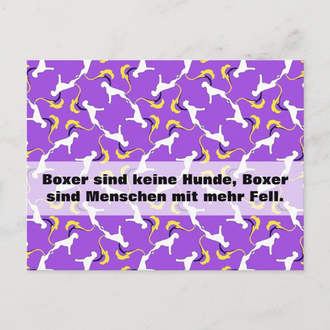 Boxerhunde Postkarte (Vorderseite)