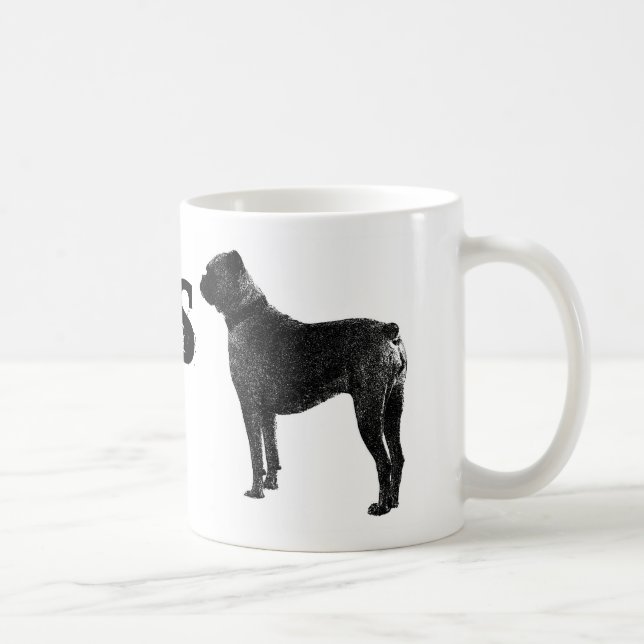 Boxerhundekaffee-Tasse Tasse (Rechts)