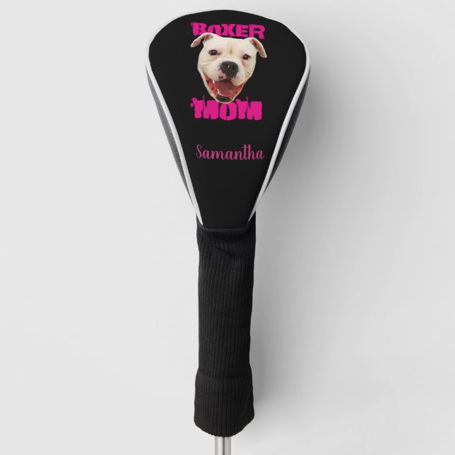 Boxerhundemamma Golf Headcover (Vorderseite)