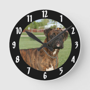 Boxerhunderunde große Uhr