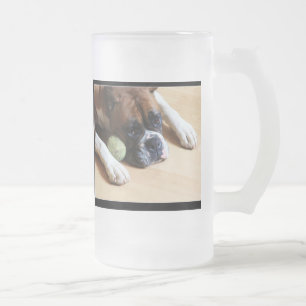 BoxerhundeTasse Mattglas Bierglas