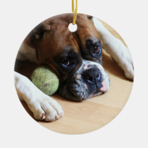 Boxerhundeverzierung Keramikornament