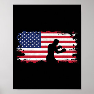 Boxerklappgerät für amerikanische Flaggen - Boxerb Poster