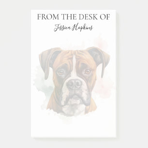 Boxerliebhaber-monogrammierter Hund Post-it Klebezettel