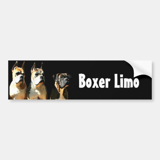 Boxerlimousinen-Autoaufkleber Autoaufkleber (Vorne)