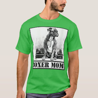 Boxers Boxer Dog Design Boxer Mama Retro Bo T-Shirt