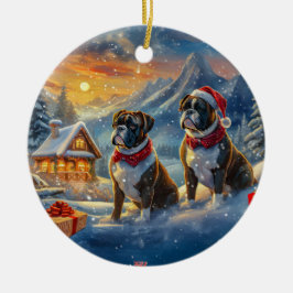 Boxers Holiday Design von Rich AMeN Gill Keramik Ornament