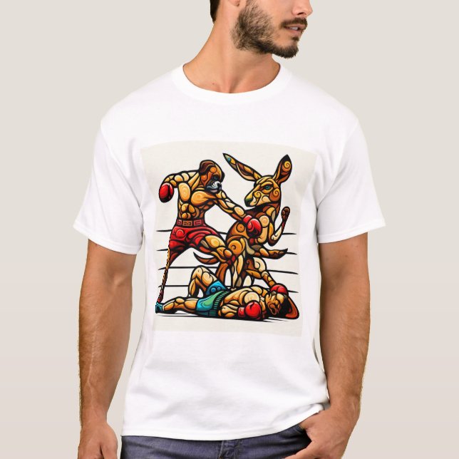 Boxers Kangaroo Showdown T-Shirt (Vorderseite)