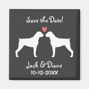 Boxers Wedding Save the Date Magnet