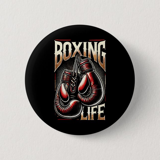 Boxertraining für sportliche Boxer Button (Vorderseite)