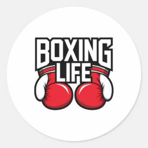 Boxertraining für sportliche Boxer Runder Aufkleber