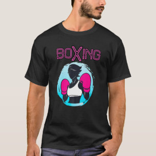 Boxerweibchen Boxing Hot Pink Boxhandschuhe T-Shirt