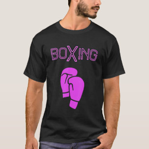 Boxerweibchen Boxing Hot Pink Boxhandschuhe T-Shirt