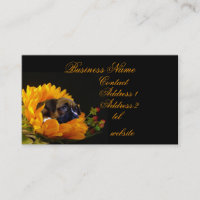 Boxerwelpe in der Sonnenblume-Visitenkarte