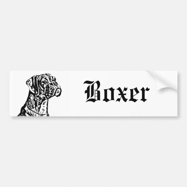 Boxerwelpe Kunst-Autoaufkleber Autoaufkleber (Vorne)