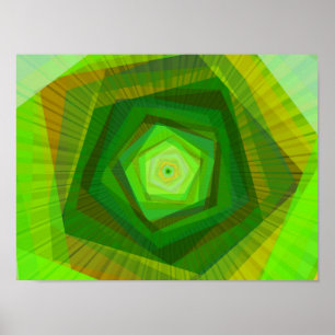 Boxes Cool Abstract Fine Fractal Art Poster