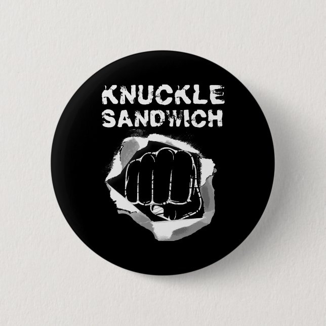 Boxfaustpunch Knuckle Sandwich Boxer Fighter Button (Vorderseite)