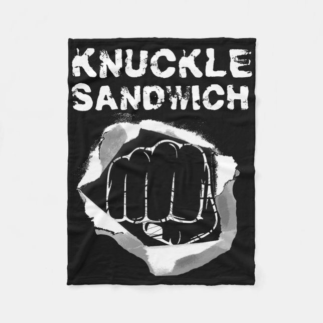Boxfaustpunch Knuckle Sandwich Boxer Fighter Fleecedecke (Vorderseite)