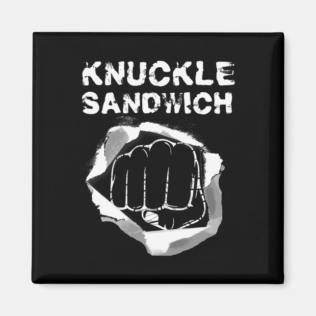 Boxfaustpunch Knuckle Sandwich Boxer Fighter Magnet (Vorne)