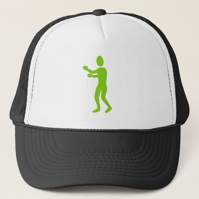 Boxfigur: Martian Green Truckerkappe (Vorderseite)