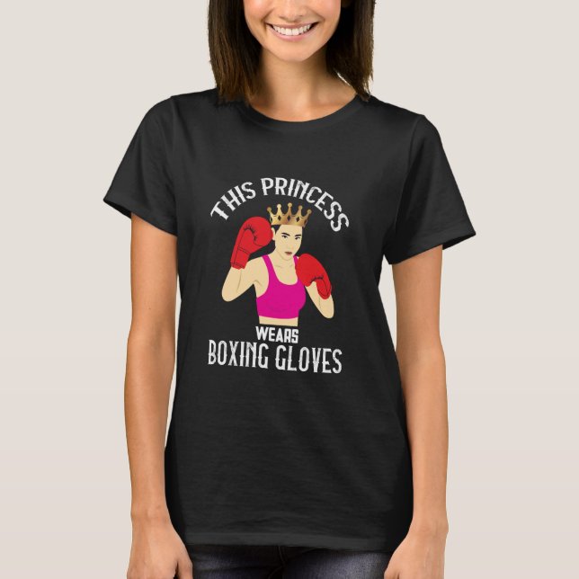 Boxfrauen Boxerkämpfer Boxhandschuhe Sparring T-Shirt (Vorderseite)
