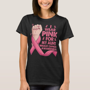Boxhand trage ich Rosa für meine Tante Brustkrebs T-Shirt