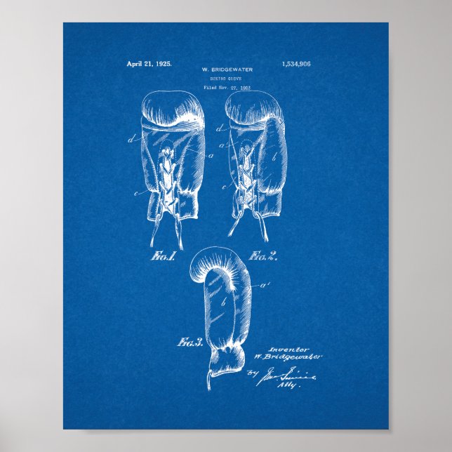 Boxhandpatent - Blueprint Poster (Vorne)