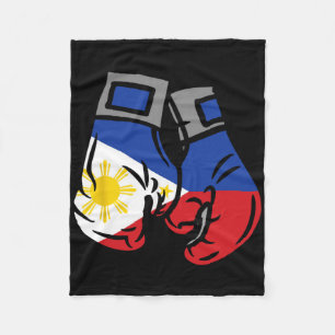 Boxhandschuh mit der Flagge der Philippinen Fleecedecke