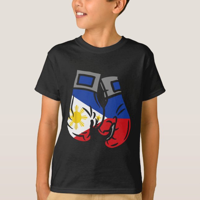 Boxhandschuh mit der Flagge der Philippinen T-Shirt (Vorderseite)