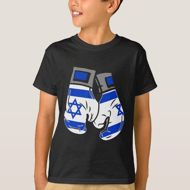 Boxhandschuh mit der Flagge Israels T-Shirt (Vorderseite)