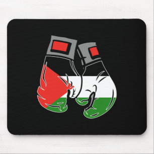 Boxhandschuh mit der Flagge Palästinas Mousepad