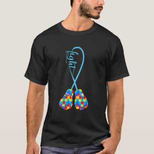 Boxhandschuh-Puzzleteil-Kampf im April Autismus A T-Shirt