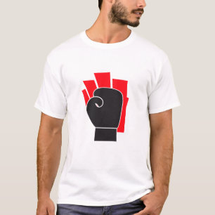 Boxhandschuh Silhouette Mit Kraftvollen Strahlen T-Shirt