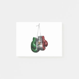 Boxhandschuh T-Shirt - Mexico Vintage-Flagge Post-it Klebezettel